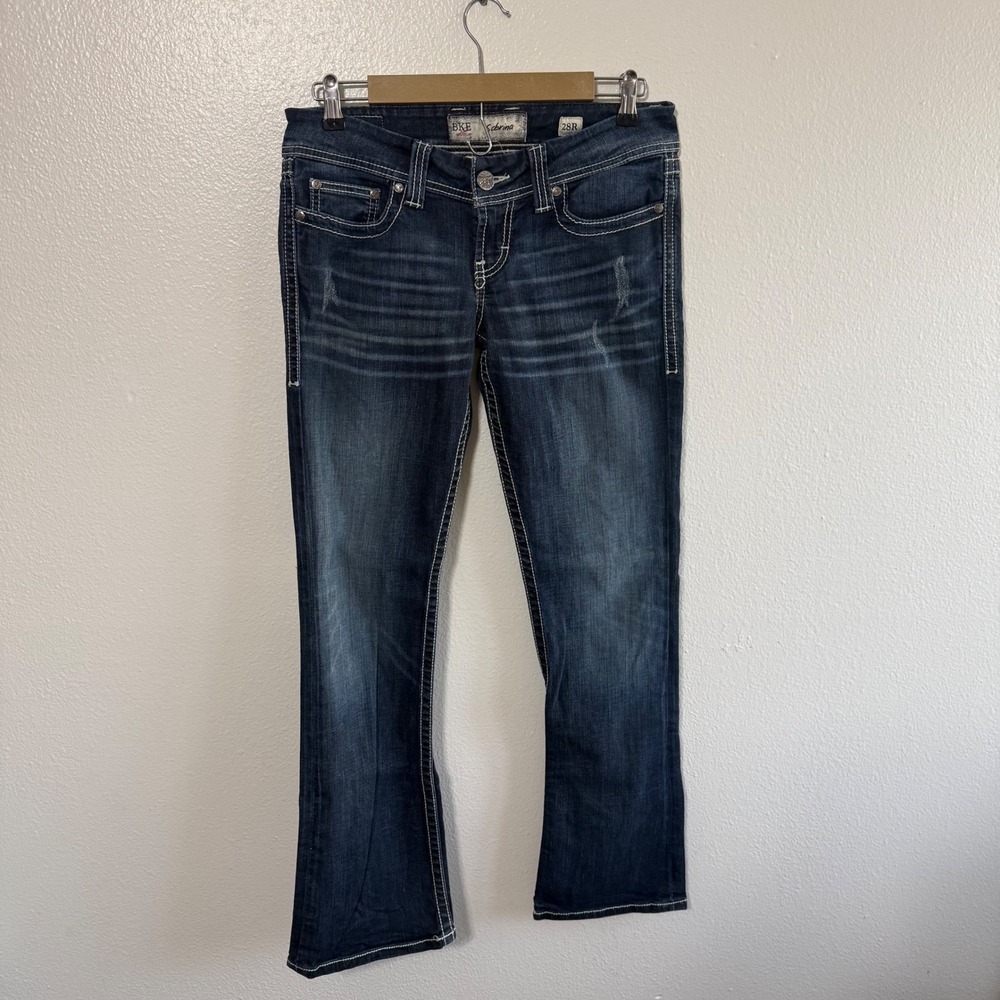 BKE Denim Sabrina Size 28 Dark Wash Bootcut Jeans Western Country Barn